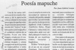Poesía mapuche  [artículo] Juan Gabriel Araya.