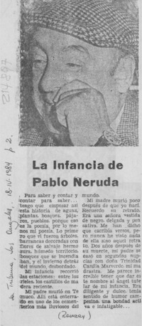 La infancia de Pablo Neruda