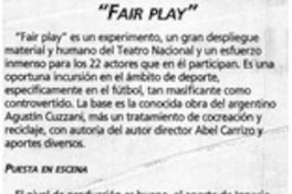 "Fair play"
