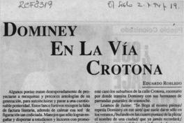 Dominey en la Vía Crotona  [artículo] Eduardo Robledo.