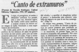 "Canto de extramuros"  [artículo] Luis Uribe.