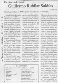 Guillermo Rubilar Saldías  [artículo] C. R. I.