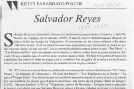 Salvador Reyes  [artículo] Ketty Farandato Politis.