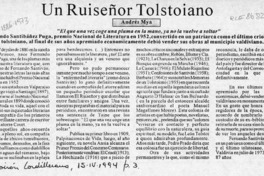 Un ruiseñor tolstoiano  [artículo] Andrés Mya.