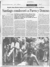 Santiago condecoró a Parra y Donoso