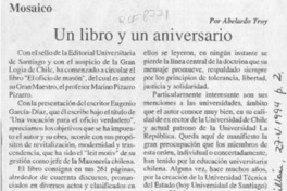 Un libro y un aniversario  [artículo] Abelardo Troy.
