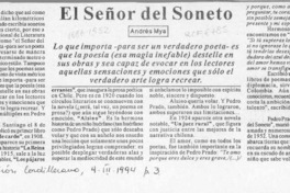 El señor del soneto  [artículo] Andrés Mya.