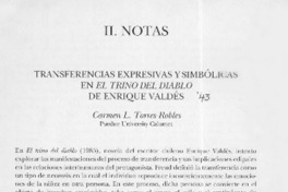 Transferencias expresivas y simbólicas en "El trino del diablo", de Enrique Valdés
