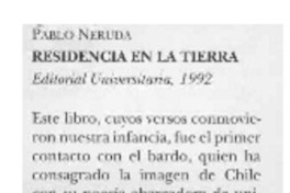 Residencia en la tierra  [artículo] Eugenio García-Díaz.