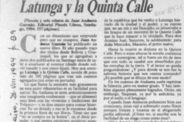 Latunga y la quinta calle  [artículo] Eugenio Rodríguez.