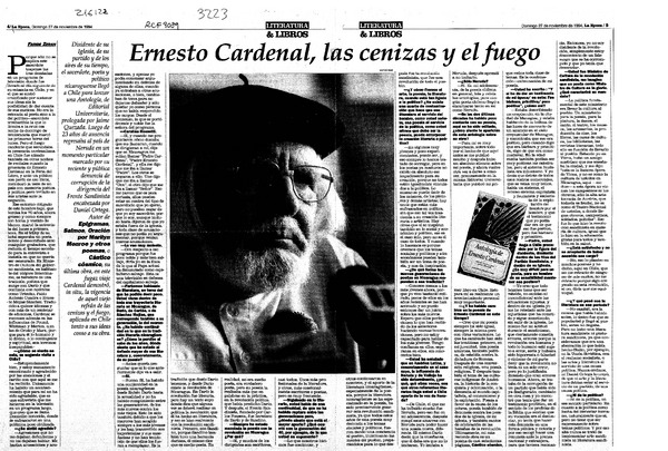 Ernesto Cardenal, las cenizas y el fuego (entrevista)