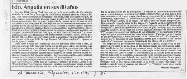 Edo. Anguita en sus 80 años  [artículo] Marcelo Pellegrini.