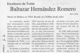 Baltazar Hernández Romero  [artículo] C. R. I.