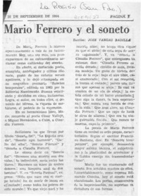 Mario Ferrero y el soneto  [artículo] José Vargas Badilla.