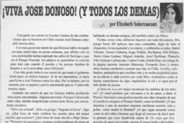 Viva José Donoso! (y todos los demás)  [artículo] Elizabeth Subercaseaux.
