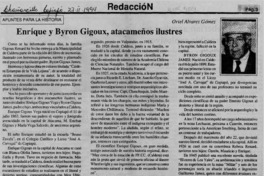 Enrique y Byron Gigoux, atacameños ilustres  [artículo] Oriel Alvarez Gómez.