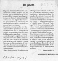 Un poeta  [artículo] Alberto Arraño.