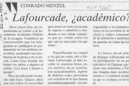 Lafourcade, académico?  [artículo] Conrado Menzel.