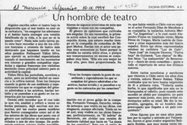 Un hombre de teatro  [artículo] Lautaro Robles.