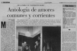 Antología de amores comunes y corrientes  [artículo] Yael zaliasnik.