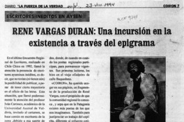 René Vargas Durán, una incursión en la existencia a través del epigrama  [artículo].