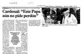 Cardenal, "Este Papa aún no pide perdón"  [artículo].