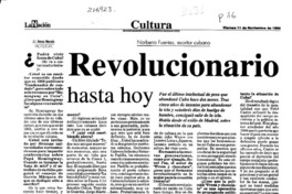 Revolucionario hasta hoy  [artículo] J. J. Armas Marcelo.