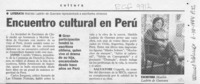 Encuentro cultural en Perú  [artículo].