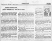 Libro Freirina, una historia  [artículo] Oriel Alvarez G.