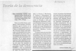 Teoría de la democracia  [artículo] Arturo Gaete.