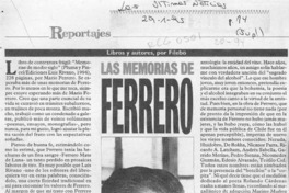Las memorias de Ferrero  [artículo] Filebo.