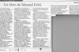 Un libro de Manuel Feliú  [artículo] César Díaz Muñoz.