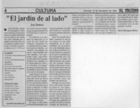 "El jardín de al lado"  [artículo] Sílvia Rodríguez Bravo.