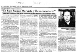 "Yo sigo siendo marxista y revolucionario" (entrevista)