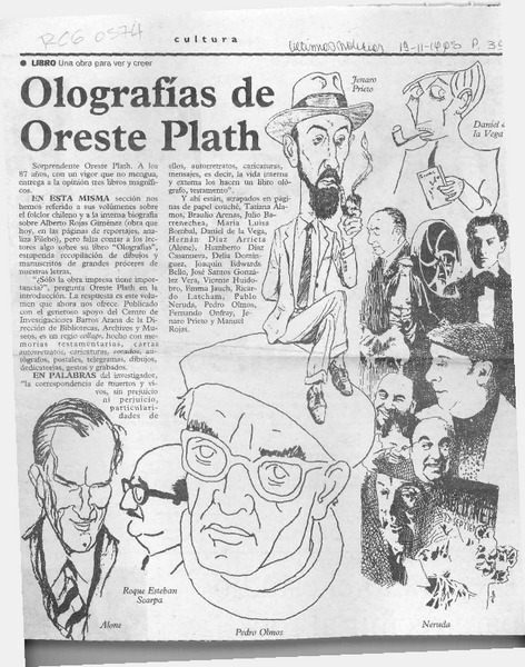 Olografías de Oreste Plath  [artículo].