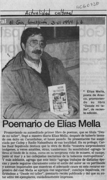 Poemario de Elías Mella  [artículo].