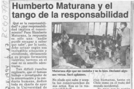 Humberto Maturana y el tango de la responsabilidad  [artículo].