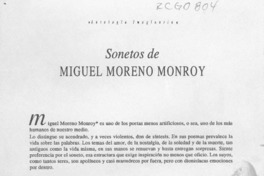 Sonetos de Miguel Moreno Monroy