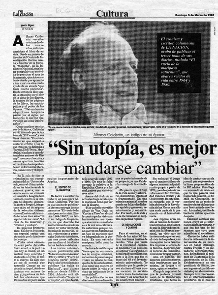 "Sin utopía, es mejor mandarse cambiar"  [artículo] Ignacio Iñíguez.