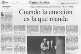 Cuando la emoción es la que manda  [artículo] Alejandra Costamagna.