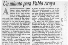 Un minuto para Pablo Araya  [artículo] Víctor Rojas Farías.