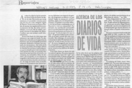 Acerca de los diario de vida  [artículo] Luis Sánchez Latorre.