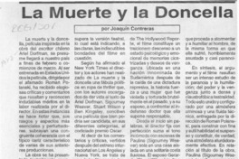 La muerte y la doncella  [artículo] Joaquín Contreras.