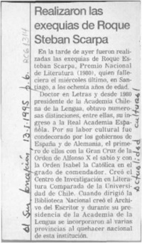 Realizaron las exequias de Roque Esteban Scarpa  [artículo].