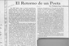 El retorno de un poeta  [artículo] Wellington Rojas Valdebenito.