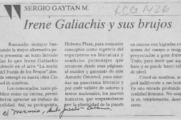 Irene Galiachis y sus brujos  [artículo] Sergio Gaytán M.