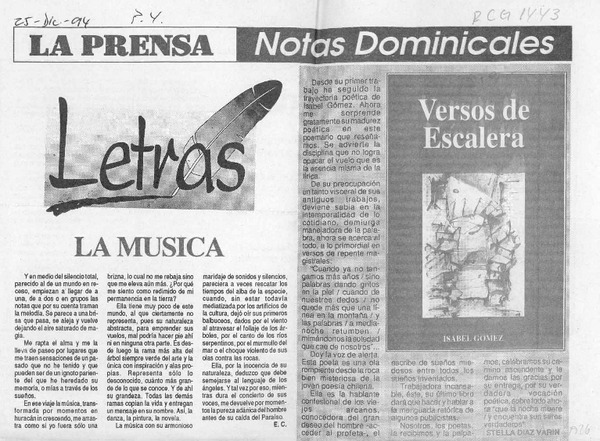 Versos de Escalera  [artículo] Stella Díaz Varín.