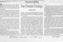 Juan Guzmán Cruchaga  [artículo] Martín Ruiz.