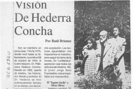 Visión de Hederra Concha  [artículo] Raúl Briones.