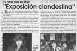 "Exposición clandestina"  [artículo].